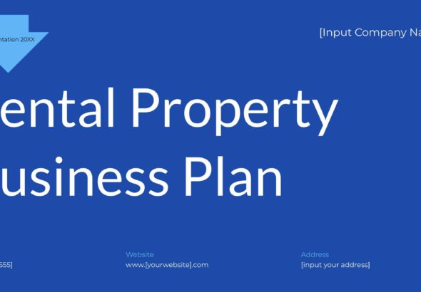 a graphic that says rental property business plan