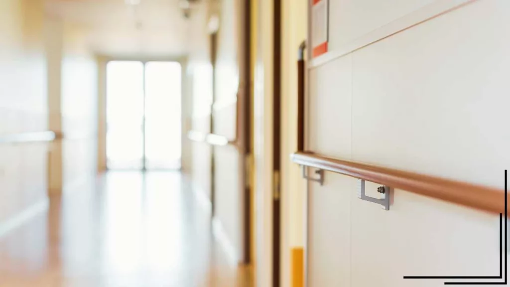 the hallway of a nursing home