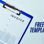 an invoice with a graphic next to it that says free template