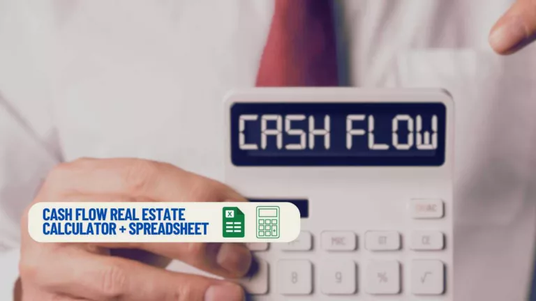 a person pointing to a calculator that says cash flow