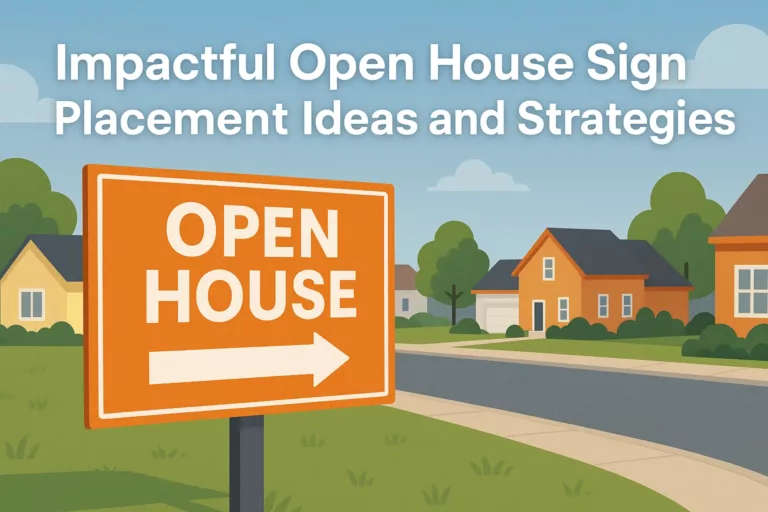 open house sign place ideas